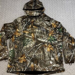 Realtree Edge Men's Tech Pullover Hoodie with Face Gaiter Camo Size 3XL